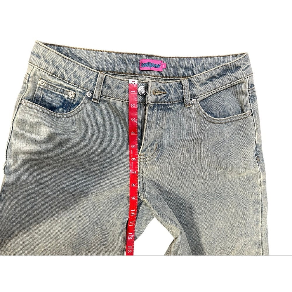 Edikted Light Wash Blue Wide Leg Jeans M - Picture 6 of 7